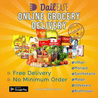 DailEASE: Udupi (including Brahmavar, Chantar, Santhekatte, Kalyanpura, Udyavara, Kemmanu) Grocery Delivery Flyer